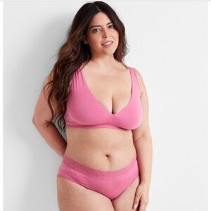 State of Day Women S Cotton Blend Bralette Size S - Berry Breeze NWT